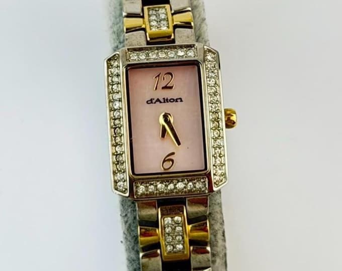 Vintage Dalton Quartz Watch Stainless Steel, Analog Everyday Wristwatch, Classic Minimal Style, New Battery