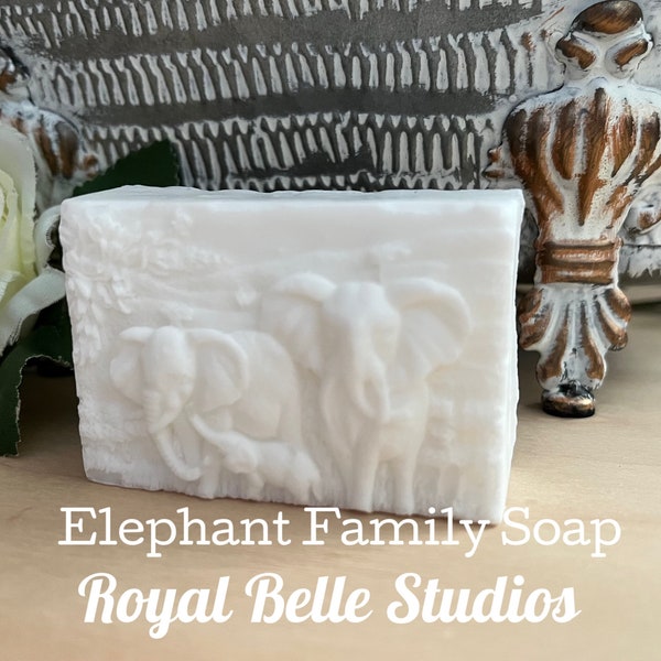 Elephant Family Decorative Soap