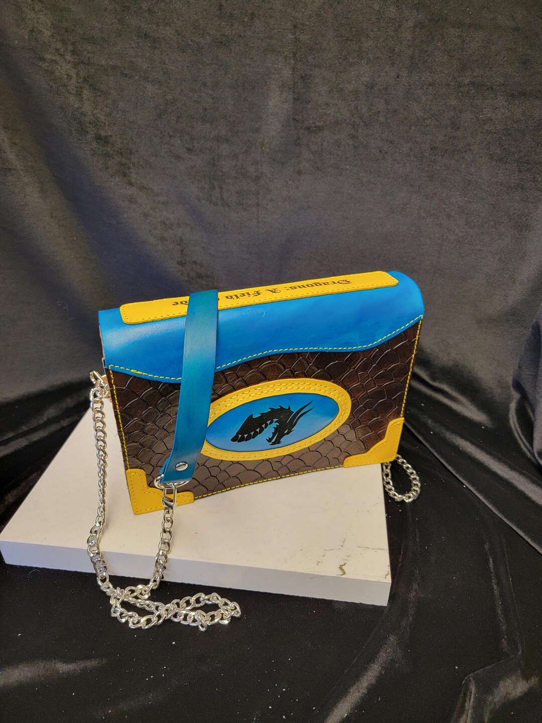 Spellbook Bag - Leather Purse, Book Bag, D&D, Larp, Cosplay - Etsy