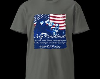 Unisex T-Shirt Donald Trump, America, Patriot, DJT, Rally, Assassination Attempt, Front, Front Only