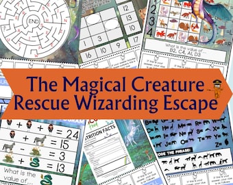 Printable Escape Room for Kids, Wizarding Escape Kit, DIY Escape Room Printable, Party Games, Family Game Night, Wizard Activities Children