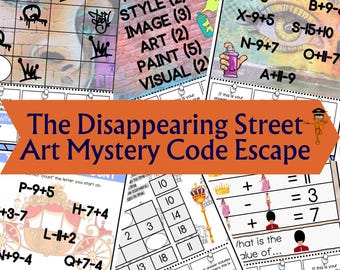 Escape Room Printable for Kids, Street Art Graffiti, Mystery Puzzle Game, Party Games, Family Game Night, Scavenger Hunt, DIY Escape Kit
