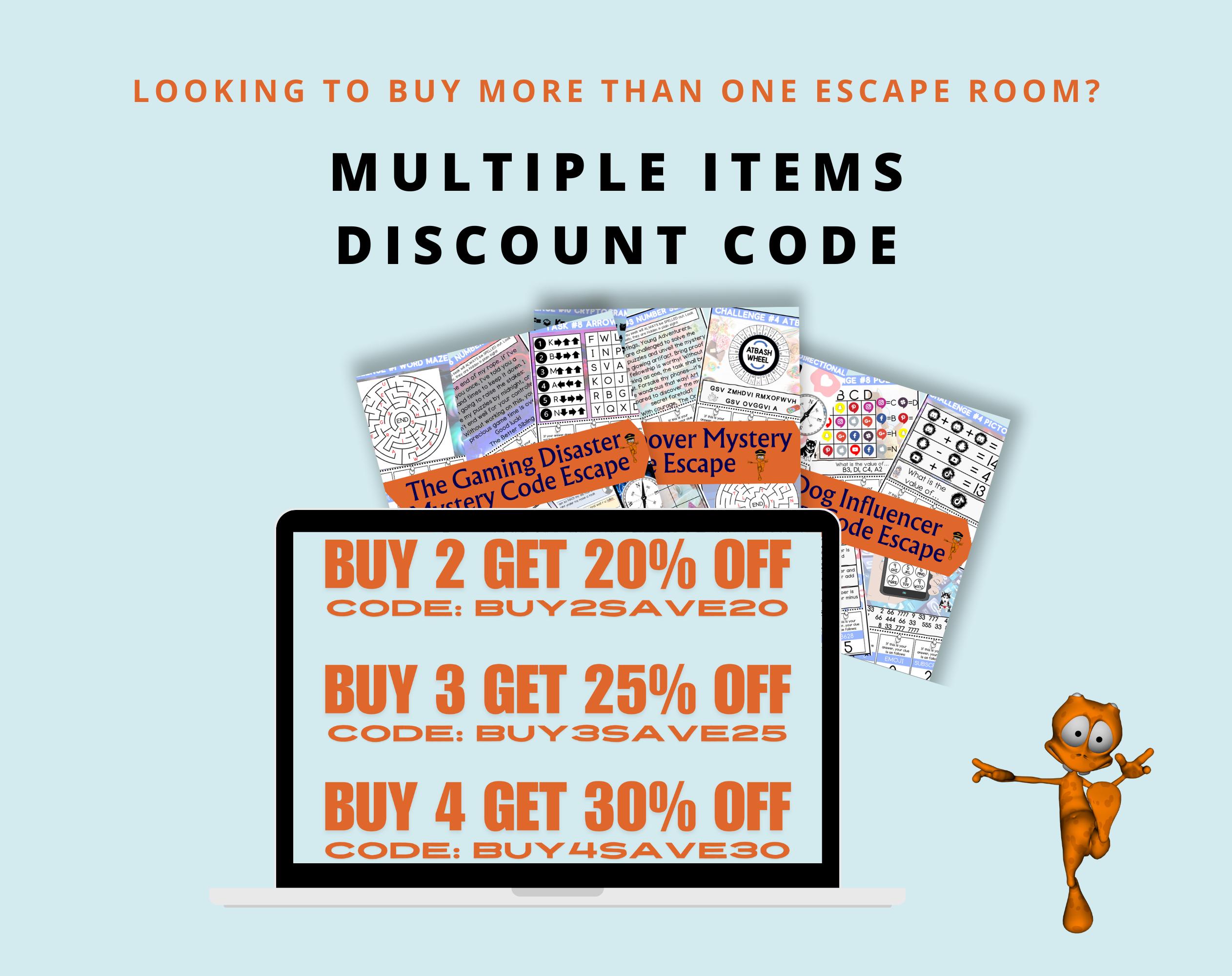 Party Printable Escape Room for Kids, Gaming Code Activity, Family Game ...
