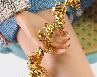 12" Fashion Doll Twisted Gold Filament Trim