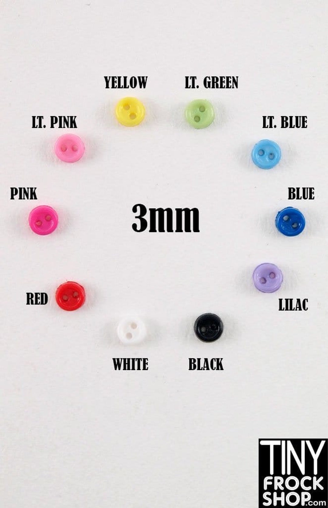 3mm 12 Fashion Doll Super Mini 2 Hole Buttons Pack of 10 - Etsy