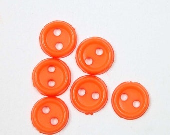 6mm - 12" Fashion Doll Flat Rim Buttons - Pack Of 6