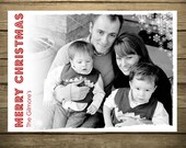 Items similar to Christmas Card Holiday Card Photo Card - Snowflakes on