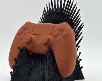 Iron Throne PS5 Controller Stand – Game of Thrones Inspired DualSense Holder – 3D Printed Gaming Desk Decor – Gamer Gift