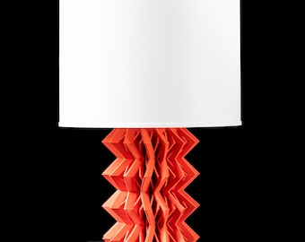 ZIG Table Lamp 3D Printed – Bold Geometric Chevron Bedside Light