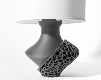 VORI 3D Printed Sculptural Lamp – Dual-Texture Voronoi Lattice Vase Base