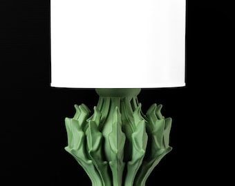 SHADE 3D Printed Leaf Lamp – Organic Nature Art Table Lamp, Forest Green (Bulb Included)