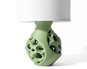 Lámpara escultórica NEOR – Esfera biomórfica, luz de diseño orgánica en verde salvia