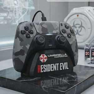 3D Printed Biohazard Controller Stand – Horror Game Desk Decor