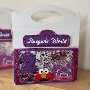 3D Customizable Abby and Elmo, Favor Bags, Treat Box