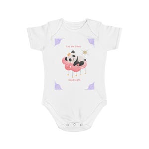 Mono de bebé con diseño de panda para dormir, regalo para baby shower, pijama para bebé, conjunto para recién nacido, adorable mono para dormir.