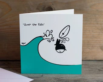 Over the falls - greeting card