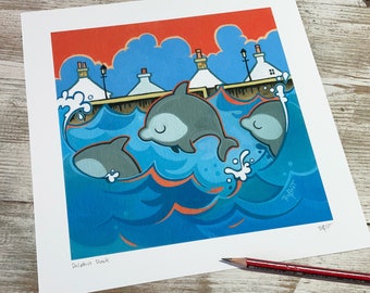 Dolphin Dook - signed print