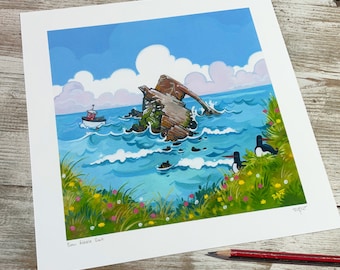 Bow Fiddle Rock - signed print