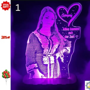 Gepersonaliseerde nieuwjaarscadeau-led arcylic decor met foto en tekst-bestel nu en ontvang het binnen 2 tot 5 dagen (gratis verzending)