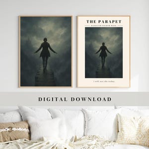 Fourth Wing Inspired Wall Art Digital Download, Violet Sorrengail The Parapet, Rebecca Yarros, Iron Flame, Dragon Rider FMC Fantasy wall art