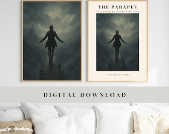 Fourth Wing Inspired Wall Art Digital Download, Violet Sorrengail The Parapet, Rebecca Yarros, Iron Flame, Dragon Rider FMC Fantasy wall art