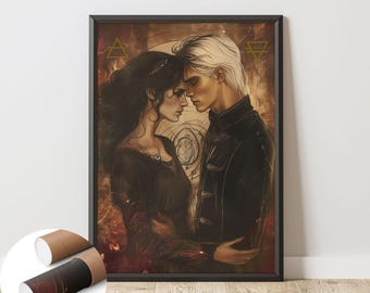 Alchemized UNGERAHMT Wandkunst Helena Kaine Art Poster Dark Academia Romanze Gothic Fantasy Senlinyu