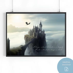 Basgiath War College digital instant download, Parapet art download, Fourth Wing Art Print, Rebecca Yarros Dragon Art bookish gift booktok