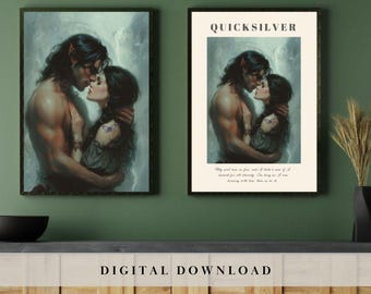 Impresiones de Quicksilver Saeris Fane Kingfisher Descarga digital instantánea Serie Fae and Alchemy de Callie Hart