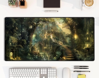 Cruel Prince Desk Mat  |  Enchanted Forest Castle | Elfhame Faerie Kingdom Desk Mat |  Fantasy Inspired Mouse Pad