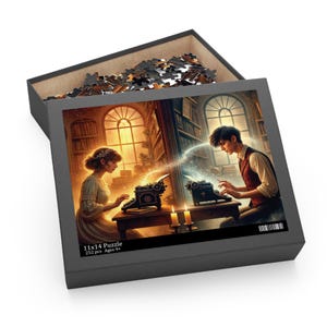 Divine Rivals Inspired Puzzle Art, Iris and Roman Picture Puzzle, Divine Rivals Merch, Ruthless vows Inspired Fan Art, Bookish Gift Idea