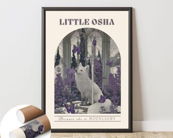 Póster inspirado en Little Osha Quicksilver / Arte mural de fantasía Kingfisher de Saeris Fane / Ella es Moonlight / Callie Hart / Bookish Prints