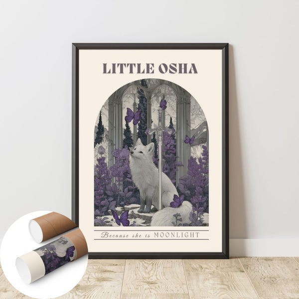 Little Osha Quicksilver Inspired Poster | Saeris Fane Kingfisher Fantasy Wall Art | She is Moonlight | Callie Hart  | Bookish Prints