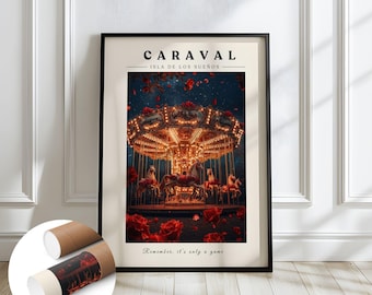 Caraval Inspired Art Print UNFRAMED Wall Art Isla de los Sueños Wall Art Whimsical Fantasy Decor Bookish Gift Stephanie Garber