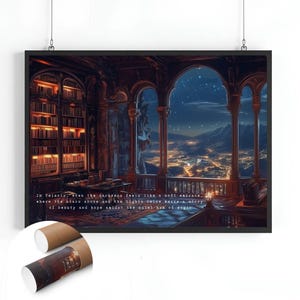 House of Wind Velaris ACOTAR City of Starlight UNGERAHMT Wandkunst ACOMAF Night Hofbibliothek Sarah J Maas Rhysand und Feyre Fan Art