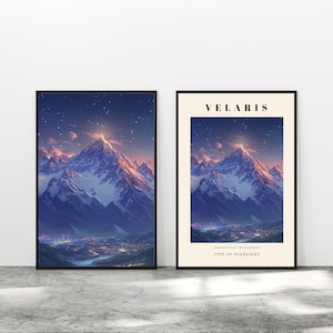 Velaris Print Digital Download Acotar Printable Night Court Print City of Starlight Bookish Wall Art Booknook Corner Booktok Sara J Maas