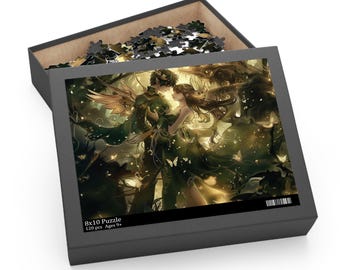 Jude and Cardan Puzzle Art, Cruel Prince Puzzle Fantasy Picture Puzzle Cruel Prince Folk of Air Bookish Gift Idea Aesthetic Book Room Decor