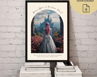 OUABH Evangeline Fox Digital Print Instant Download Bookish Wall Art Once Upon A Broken Heart Stephanie Garber
