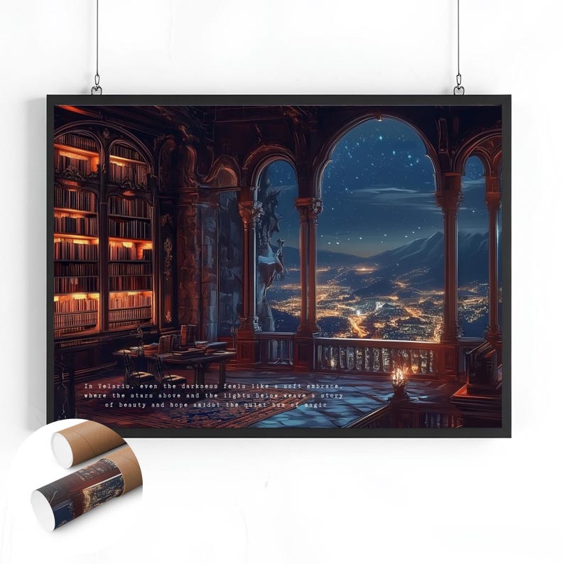 House of Wind UNFRAMED Wall Art Velaris City of Starlight ACOTAR ...