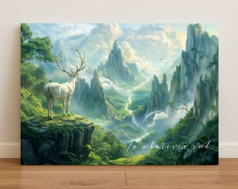 TOG Landscape Art Canvas Wrap To Whatever End Print Throne of Glass Sara J Maas Bookish Wall Art Nature Lover Gift