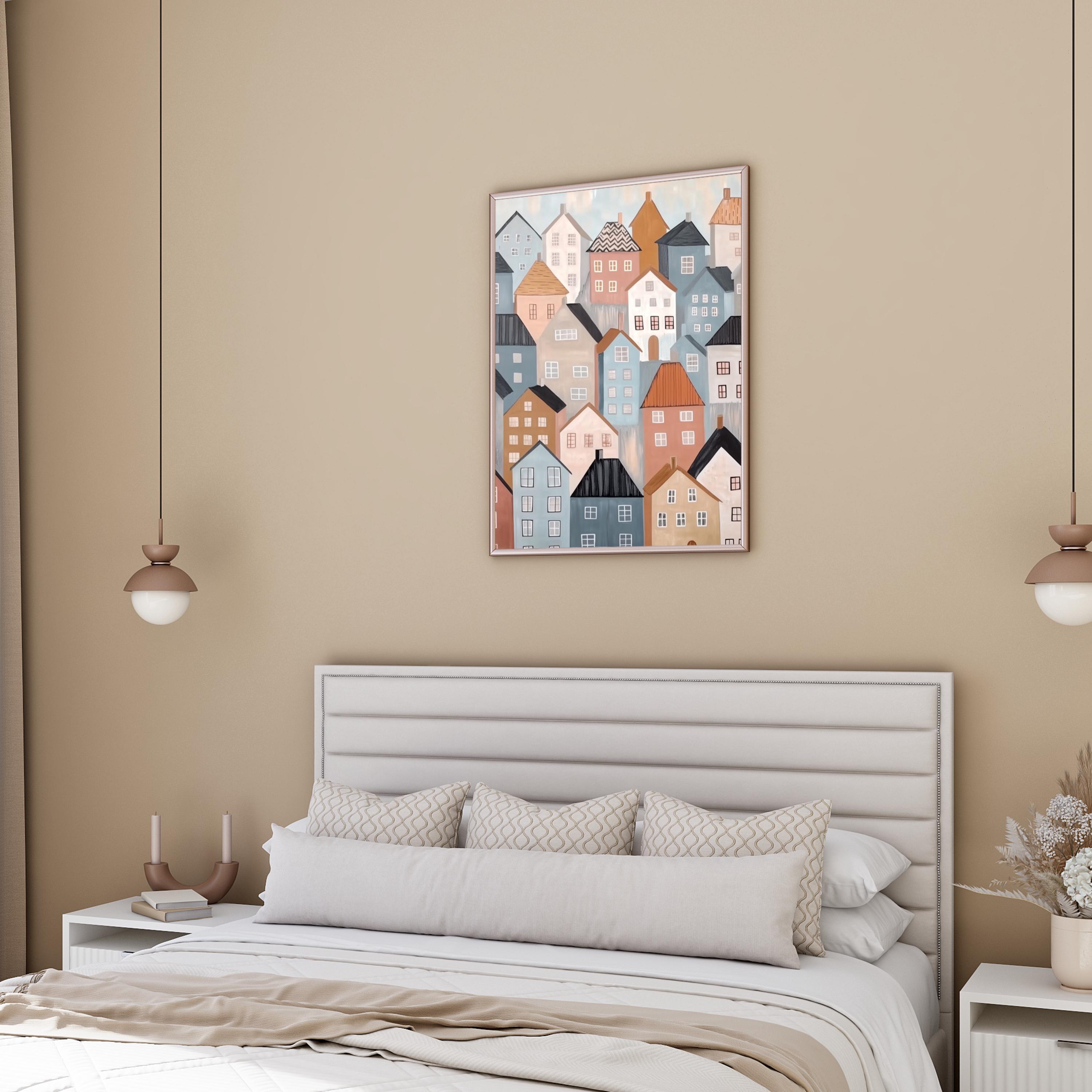 Scandi Style Wall Art, Scandinavian Houses, Home Decor Wall Art ...
