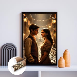 Iris and Roman Poster Print, Divine Rivals UNFRAMED Wall Art, Rebecca Ross Bookish Wall Art, Divine Rivals Merch, Ruthless Vows Fan Art