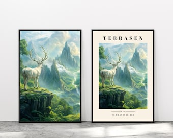 Terrasen Print, Throne of Glass Printable Digital Download, Terrasen Wall Art, Bookish Poster Art, Book Nook Decor, Booktok