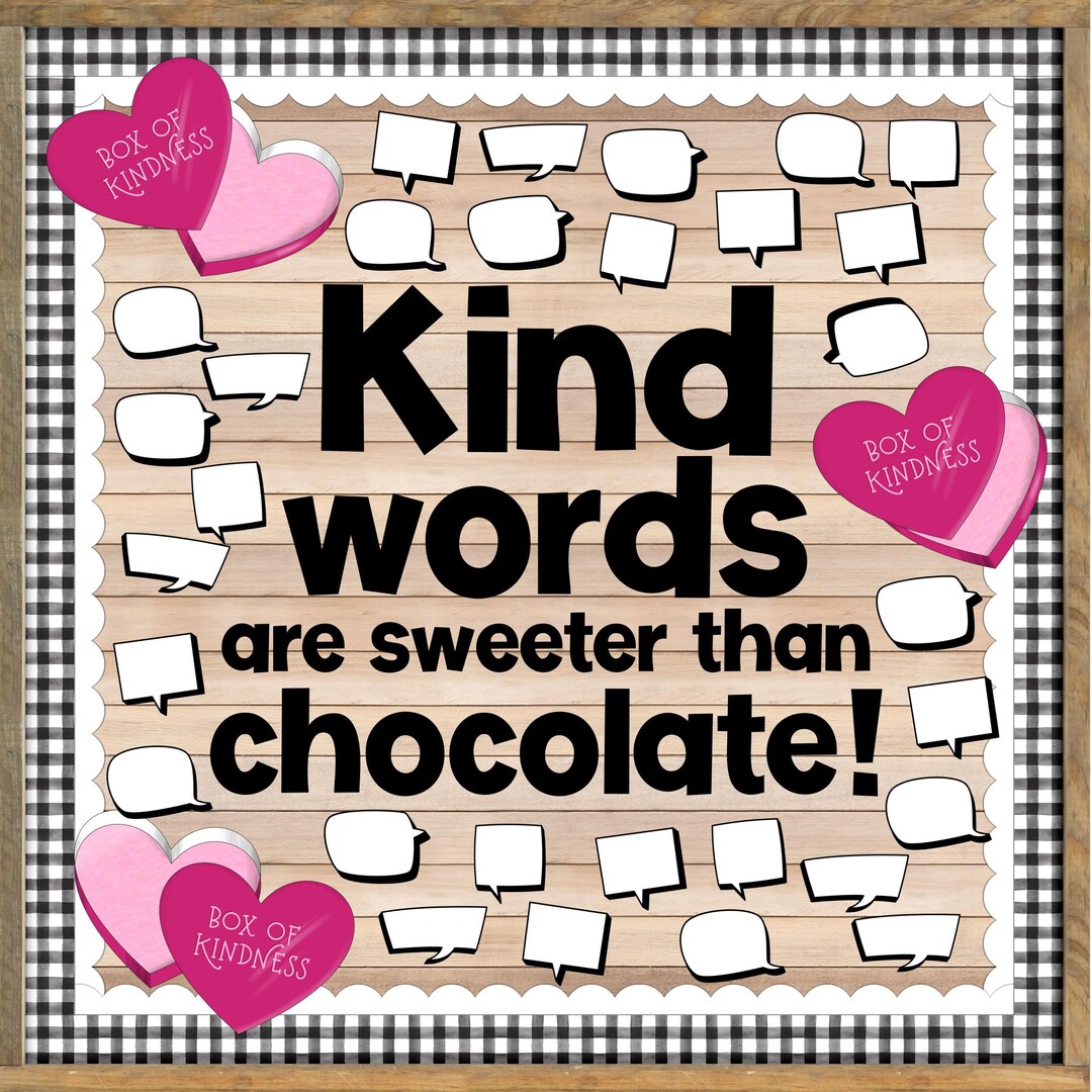 Valentine Bulletin Board Set Classroom Door Decorations Kit With Boxes ...