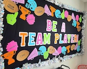 Football Bulletin Board Kit with Ways to Be a Team Player | Digital Download to Print, Cut, and Hang as Classroom Decor