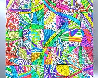 Collaborative Coloring Pages Sign Project for Kids and Students without Words, Instant Digital Download
