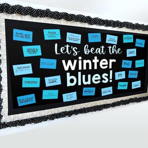 Winter Bulletin Board Kit for Elementary, Middle, or High School Social Emotional Learning SEL | Let&#39;s beat the winter blues!