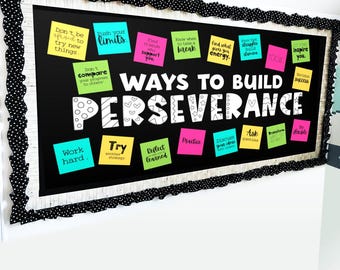 Zestaw do wydruku Perseverance Bulletin Board na koniec roku egzaminacyjnego | Zestaw do wydruku, wycięcia i powieszenia Natychmiastowe pobranie cyfrowe
