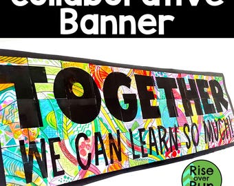 Team Building Collaborative Coloring Classroom Poster Together We Can Learn So Much