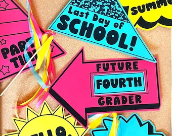 Last Day of School Printable Photo Signs and and Props