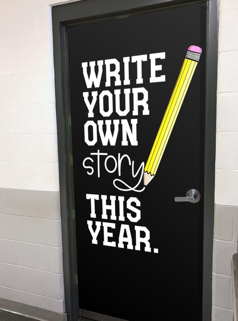 Back to School Door or Bulletin Board Kit With Pencil, Easy DIY Print ...